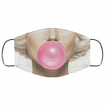Marilyn Monroe Blowing Pink Bubble Gum Washable Reusable Custom - Marilyn Monroe Lips Cloth Face Mask Cover, White, Cloth Face Cover
