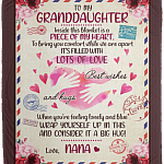 To My Granddaughter Inside This Blanket Is a Piece of My Heart from Nana Fleece Blanket - Premium Mink Sherpa Blanket, White, Cozy Plush Fleece Blanket - 50x60 To My Granddaughter Inside This Blanket Is a Piece of My Heart from Nana Fleece Blanket - Premium Mink Sherpa Blanket, White, Cozy Plush Fleece Blanket - 50x60