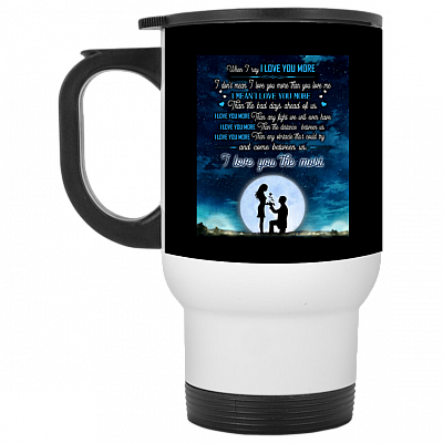 14 oz. White Travel Mug
