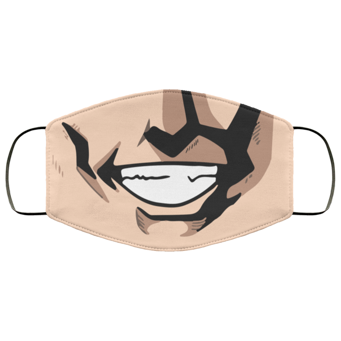 Anime Smile Funny Midoriya Washable Reusable Printed Cloth Face Mask Cover, White, Cloth Face Cover