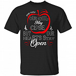 Teacher Our School May Close but Our Hearts Stay Open Apple T-Shirt - Dedicated Teacher Shirt, Black, Unisex T-Shirt Teacher Our School May Close but Our Hearts Stay Open Apple T-Shirt - Dedicated Teacher Shirt, Black, Unisex T-Shirt