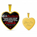 To My Beloved Granddaughter I Promise To Be By Your Side Forever And For Always I Love You Heart Pendant Necklace - Heart Luxury Necklace (Gold Plated) To My Beloved Granddaughter I Promise To Be By Your Side Forever And For Always I Love You Heart Pendant Necklace - Heart Luxury Necklace (Gold Plated)
