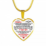Mom To My Daughter Sometimes Its Hard To Find Words To Tell You How Much You Mean To Me Heart Pendant Necklace - Heart Luxury Necklace (Gold Plated) Mom To My Daughter Sometimes Its Hard To Find Words To Tell You How Much You Mean To Me Heart Pendant Necklace - Heart Luxury Necklace (Gold Plated)