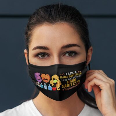 Alternative view of I Smell Hand Sanitizer Lots And Lots Of Hand Sanitizer Hocus Pocus Washable Reusable Printed Cloth Face Mask Cover