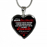 To My Beloved Granddaughter I Promise To Be By Your Side Forever And For Always I Love You Heart Pendant Necklace - Heart Luxury Necklace (Silver) To My Beloved Granddaughter I Promise To Be By Your Side Forever And For Always I Love You Heart Pendant Necklace - Heart Luxury Necklace (Silver)