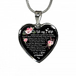 To My Wife When I Say I Love You More I Don't Mean i Love You More Than You Love Me Heart Pendant Necklace - Heart Luxury Necklace (Silver) To My Wife When I Say I Love You More I Don't Mean i Love You More Than You Love Me Heart Pendant Necklace - Heart Luxury Necklace (Silver)