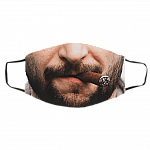 Cigar Washable Reusable Custom - Printed Cloth Face Mask Cover - Funny Cigar Face Mask, White, Cloth Face Cover – Medium/Large
