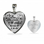She Believed She Could So She Worked Her Ass Off and She Did Heart Pendant Necklace - Heart Luxury Necklace (Silver) She Believed She Could So She Worked Her Ass Off and She Did Heart Pendant Necklace - Heart Luxury Necklace (Silver)