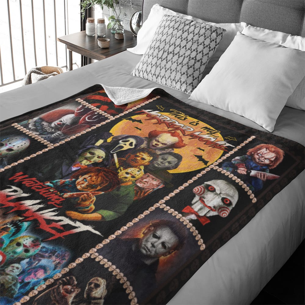 Horror Movie Character Blanket This Is My Horror Movie Watching