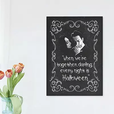 Alternative view of When We're Together Darling Every Night Is Halloween Addams Family Morticia Gomez Framed Canvas Prints - Unframed Poster