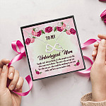18P. Unbiological mom Card (5) Infinity Heart Necklace (Silver) 5