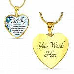 To My Wife I Love You Today Tomorrow And Forever You Are Beautiful Butterfly Heart Pendant Necklace - Heart Luxury Necklace (Gold Plated) To My Wife I Love You Today Tomorrow And Forever You Are Beautiful Butterfly Heart Pendant Necklace - Heart Luxury Necklace (Gold Plated)