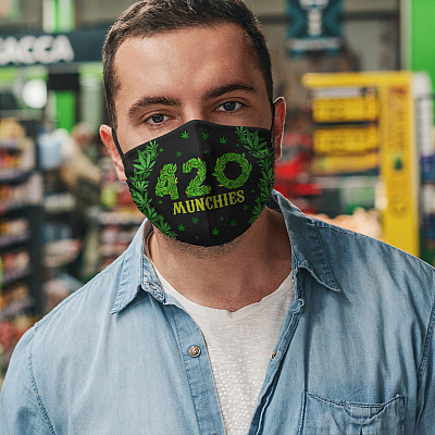 Alternative view of 420 Munchies Washable Reusable Custom - Printed Cloth Face Mask Cover