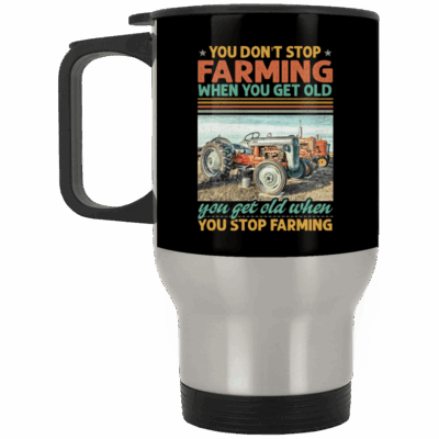 14 oz. Silver Travel Mug