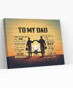 Alternative view of To My Dad I Know Its Not Easy To Raise A Child Us Army Air Force Framed Canvas - Unframed Poster - Veteran Day Gift