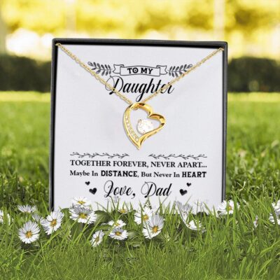 Alternative view of Dad to My Daughter Together Forever Never Apart Maybe in Distance Luxury Forever Love Pendant Necklace