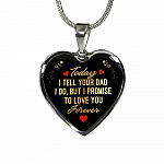 Today I Tell Your Dad I Do But I Promise To Love You Forever Heart Pendant Necklace - Bonus Daughter Gifts - Heart Luxury Necklace (Silver) Today I Tell Your Dad I Do But I Promise To Love You Forever Heart Pendant Necklace - Bonus Daughter Gifts - Heart Luxury Necklace (Silver)