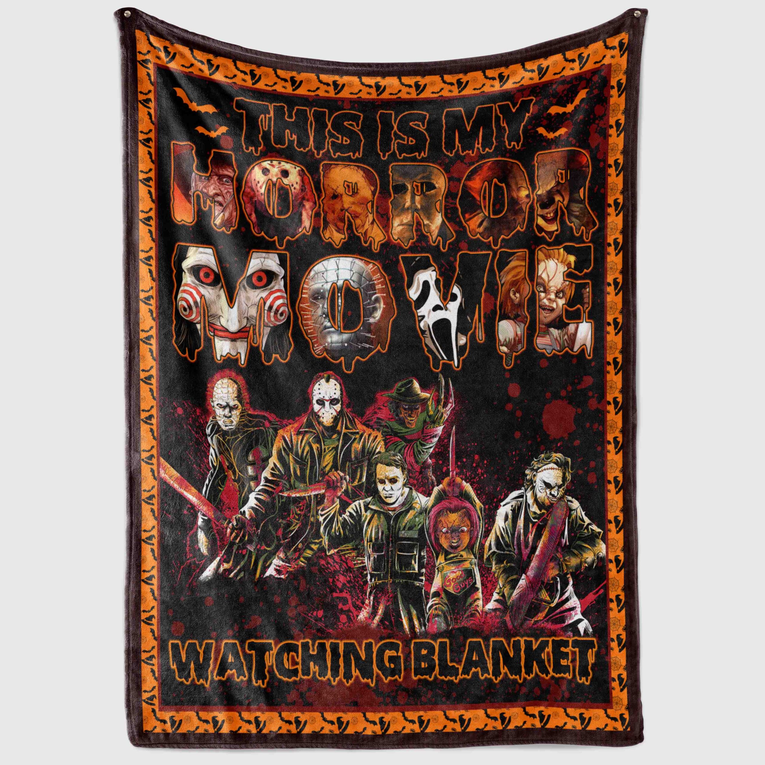 1VT. Horror Movie Watching Blanket mockup
