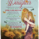 Daughter Blanket From Mom I Closed My Eye For But A Moment Fleece Blanket - Sherpa Blanket - Woven Blanket, White, Cozy Plush Fleece Blanket - 50x60 Daughter Blanket From Mom I Closed My Eye For But A Moment Fleece Blanket - Sherpa Blanket - Woven Blanket, White, Cozy Plush Fleece Blanket - 50x60
