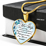 To My Wife I Love You Today Tomorrow And Forever You Are Beautiful Butterfly Heart Pendant Necklace - Heart Luxury Necklace (Gold Plated) To My Wife I Love You Today Tomorrow And Forever You Are Beautiful Butterfly Heart Pendant Necklace - Heart Luxury Necklace (Gold Plated)