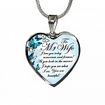 To My Wife I Love You Today Tomorrow And Forever You Are Beautiful Butterfly Heart Pendant Necklace - Heart Luxury Necklace (Silver) To My Wife I Love You Today Tomorrow And Forever You Are Beautiful Butterfly Heart Pendant Necklace - Heart Luxury Necklace (Silver)