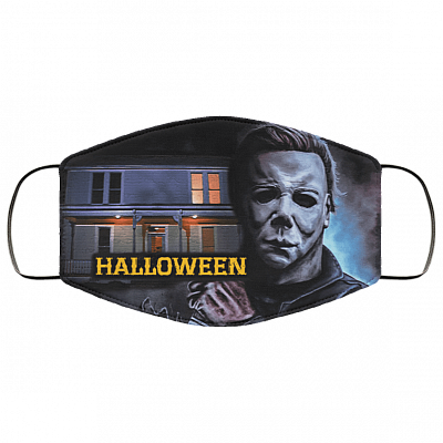 Michael Myers Halloween Movies Washable Reusable Custom - Cloth Face Mask Cover, White, Cloth Face Cover – Medium/Large
