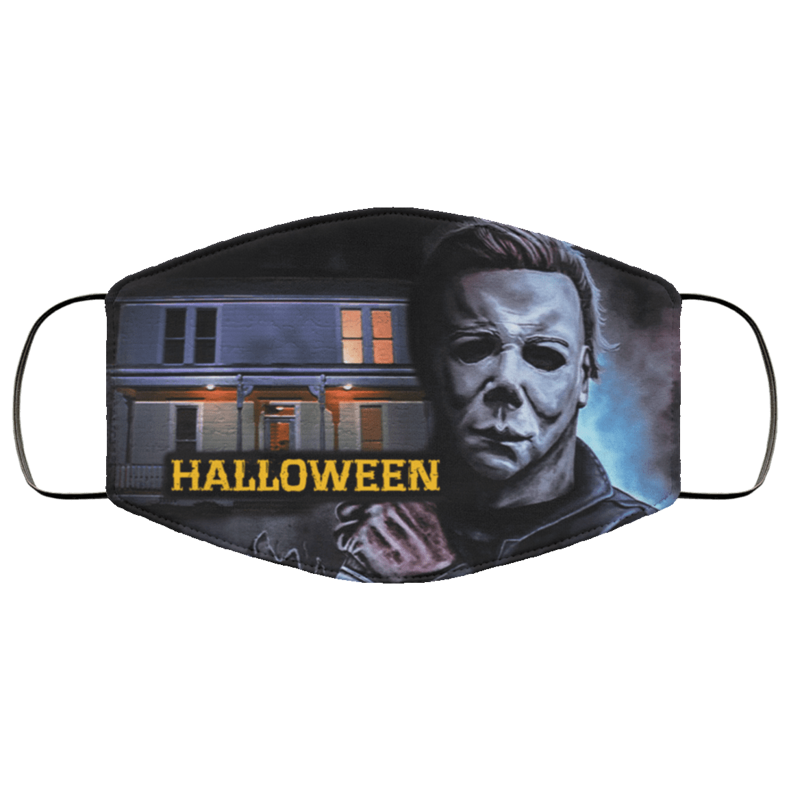 Michael Myers Halloween Movies Washable Reusable Custom - Cloth Face Mask Cover, White, Cloth Face Cover – Medium/Large