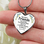 We've Been Friends For So Long I've Forgotten Which One Of Us Is The Bad Influence Probably You Luxury Heart Pendant Necklace - Heart Luxury Necklace (Silver)