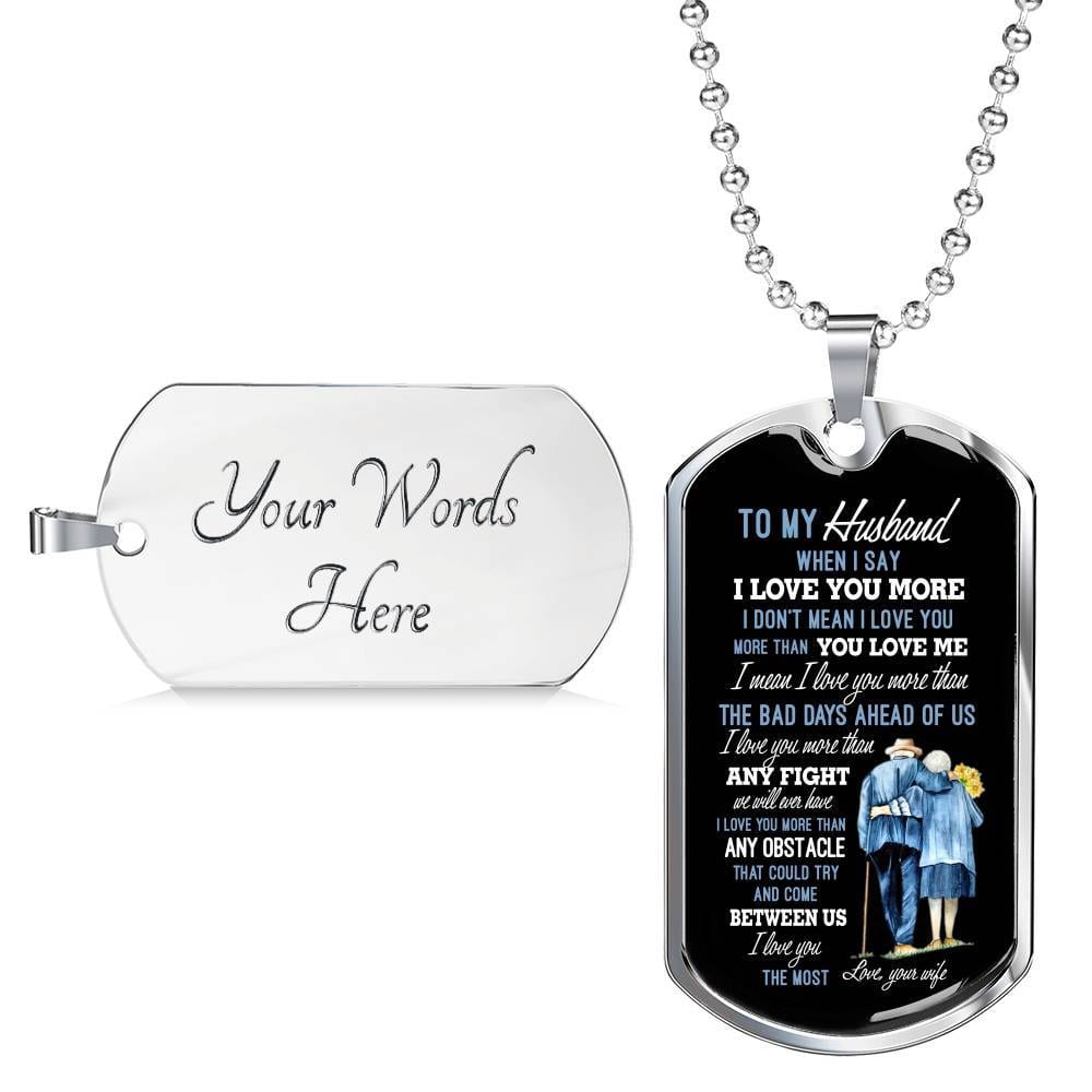 husband dog tag necklace