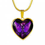 You Matter Memorial Suicide Prevention Awareness Heart Pendant Necklace - Mental Health Awareness Necklace - Heart Luxury Necklace (Gold Plated)