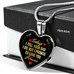 Today I Tell Your Dad I Do But I Promise To Love You Forever Heart Pendant Necklace - Bonus Daughter Gifts - Heart Luxury Necklace (Silver) Today I Tell Your Dad I Do But I Promise To Love You Forever Heart Pendant Necklace - Bonus Daughter Gifts - Heart Luxury Necklace (Silver)