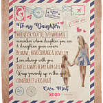 Gift From Mom To My Daughter Whenever You Feel Overwhelmed Fleece Blanket - Mink Blanket - Woven Blanket, White, Cozy Plush Fleece Blanket - 50x60 Gift From Mom To My Daughter Whenever You Feel Overwhelmed Fleece Blanket - Mink Blanket - Woven Blanket, White, Cozy Plush Fleece Blanket - 50x60