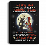 Jack And Sally My Only Love I Wish I Could Turn Back The Clock Wrapped Framed Canvas Prints - Unframed Poster, White, 0.75'' Framed Canvas