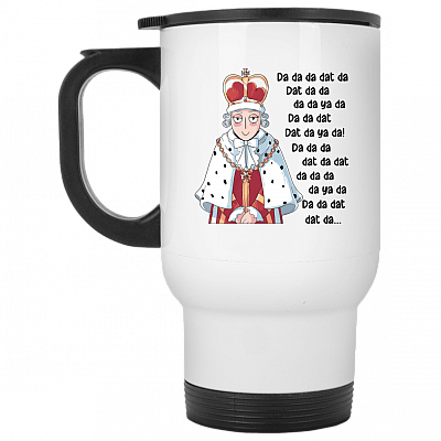 14 oz. White Travel Mug