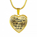 She Believed She Could So She Worked Her Ass Off and She Did Heart Pendant Necklace - Heart Luxury Necklace (Gold Plated) She Believed She Could So She Worked Her Ass Off and She Did Heart Pendant Necklace - Heart Luxury Necklace (Gold Plated)