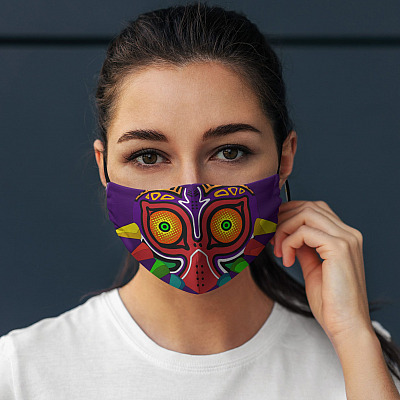 Alternative view of Majora Legend of Zelda - Majora Mask Washable Reusable Custom - Cloth Face Mask Cover