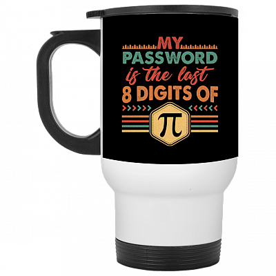 14 oz. White Travel Mug