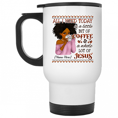 14 oz. White Travel Mug