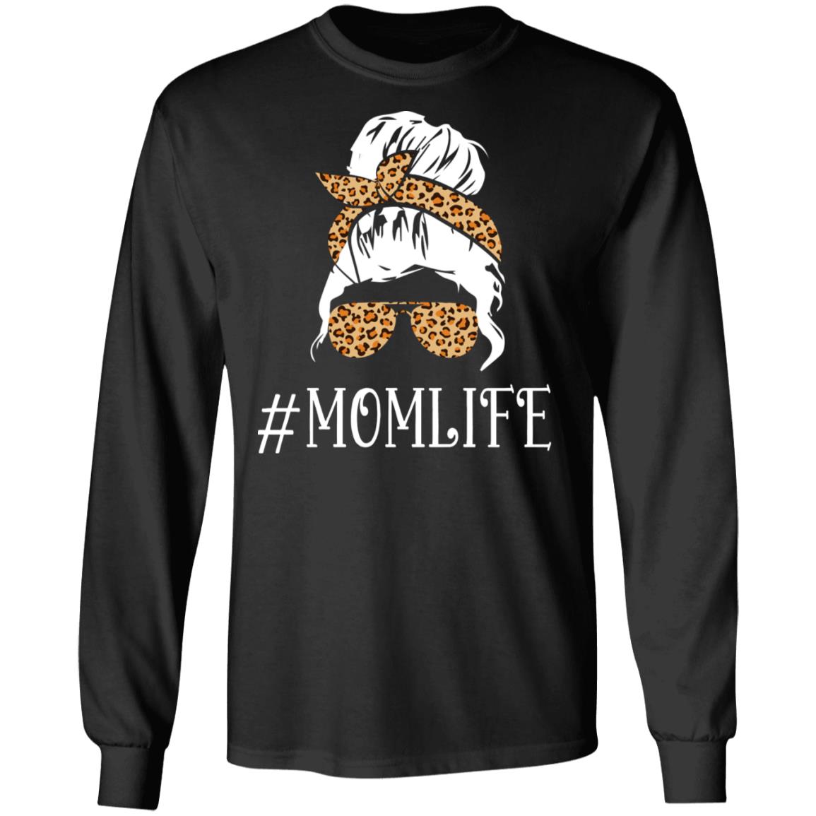 Mom Life Kid Life Mom and Daughter Matching Hoodie - Sweatshirt - Long Sleeve Shirt, Black, Long Sleeve