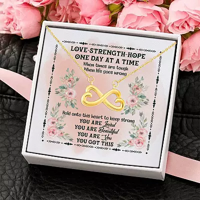 You Got This Mental Health Support Gift Infinity Heart Pendant Necklace