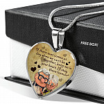 To My Wife If There ever Comes A Day When We Can't Be Together Keep Me In Your Heart Heart Pendant Necklace - Heart Luxury Necklace (Silver)