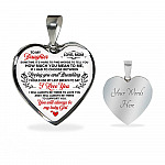 Mom To My Daughter Sometimes Its Hard To Find Words To Tell You How Much You Mean To Me Heart Pendant Necklace - Heart Luxury Necklace (Silver) Mom To My Daughter Sometimes Its Hard To Find Words To Tell You How Much You Mean To Me Heart Pendant Necklace - Heart Luxury Necklace (Silver)