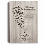 Personalized The Moment That You Left Me My Heart Split In Two Framed Canvas Prints - Unframed Poster, White, 0.75'' Framed Canvas
