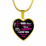 Gifts from Husband to My Wife God Blessed the Broken Road That Led Me Straight to You Heart Pendant Necklace - Heart Luxury Necklace (Gold Plated) Gifts from Husband to My Wife God Blessed the Broken Road That Led Me Straight to You Heart Pendant Necklace - Heart Luxury Necklace (Gold Plated)
