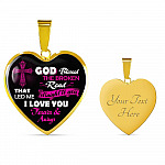 Gifts from Husband to My Wife God Blessed the Broken Road That Led Me Straight to You Heart Pendant Necklace - Heart Luxury Necklace (Gold Plated) Gifts from Husband to My Wife God Blessed the Broken Road That Led Me Straight to You Heart Pendant Necklace - Heart Luxury Necklace (Gold Plated)