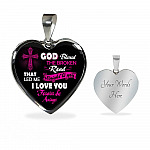 Gifts from Husband to My Wife God Blessed the Broken Road That Led Me Straight to You Heart Pendant Necklace - Heart Luxury Necklace (Silver) Gifts from Husband to My Wife God Blessed the Broken Road That Led Me Straight to You Heart Pendant Necklace - Heart Luxury Necklace (Silver)