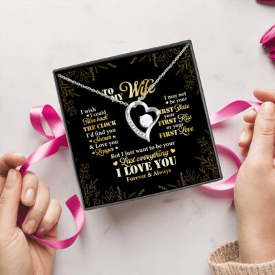 Alternative view of To My Wife Turn Back The Clock I'd Find You Sooner And Love You Longer Forever Love Pendant Necklace