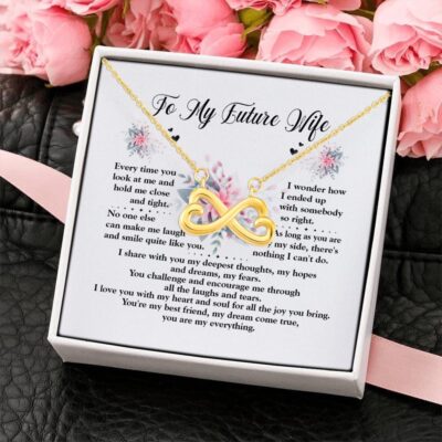 To My Future Wife You're My Best Friend My Dream Come True You Are My Everything Infinity Heart Necklace