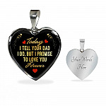 Today I Tell Your Dad I Do But I Promise To Love You Forever Heart Pendant Necklace - Bonus Daughter Gifts - Heart Luxury Necklace (Silver) Today I Tell Your Dad I Do But I Promise To Love You Forever Heart Pendant Necklace - Bonus Daughter Gifts - Heart Luxury Necklace (Silver)