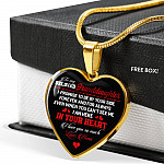 To My Beloved Granddaughter I Promise To Be By Your Side Forever And For Always I Love You Heart Pendant Necklace - Heart Luxury Necklace (Gold Plated) To My Beloved Granddaughter I Promise To Be By Your Side Forever And For Always I Love You Heart Pendant Necklace - Heart Luxury Necklace (Gold Plated)